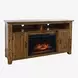 Cannon Valley Distressed Brown 60" TV Stand with Electric Fireplace