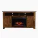 Cannon Valley Distressed Brown 60" TV Stand with Electric Fireplace