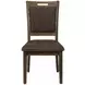 Cannon Valley Distressed Medium Brown Upholstered Side Chair Set of 2