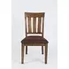 Cannon Valley Medium Brown Upholstered 5 Piece Dining Set with Bench and Nailhead Trim