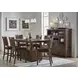 Cannon Valley Medium Brown Upholstered 7 Piece Counter Height Dining Set with Nailhead Trim