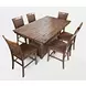 Cannon Valley Medium Brown Upholstered 7 Piece Counter Height Dining Set with Nailhead Trim