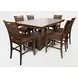 Cannon Valley Medium Brown Upholstered 7 Piece Counter Height Dining Set with Nailhead Trim