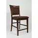 Cannon Valley Medium Brown Upholstered 7 Piece Counter Height Dining Set with Nailhead Trim