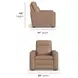 Dutch Desert Tan Leather Zero Gravity Power Recliner with Power Headrest and Lumbar