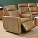 Dutch Cortado Brown Leather Zero Gravity Swivel Gliding Power Recliner with USB Charging and Heat Massage