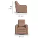 Dutch Desert Tan Leather Zero Gravity Swivel Gliding Power Recliner with USB Charging and Heat Massage