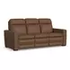 Dutch Cortado Brown Leather 91" Zero Gravity Power Reclining Sofa with Power Lumbar and USB Charging