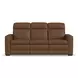 Dutch Cortado Brown Leather 91" Zero Gravity Power Reclining Sofa with Power Lumbar and USB Charging