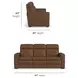 Dutch Cortado Brown Leather 91" Zero Gravity Power Reclining Sofa with Power Lumbar and USB Charging