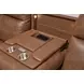 Dutch Cortado Brown Leather 91" Zero Gravity Power Reclining Sofa with Power Lumbar and USB Charging