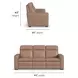 Dutch Desert Tan Leather 91" Zero Gravity Power Reclining Sofa with Power Lumbar and USB Charging