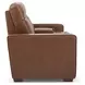Dutch Cortado Brown Leather 78" Zero Gravity Power Reclining Loveseat with Console and USB Charging