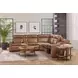 Dutch Cortado Brown Leather 6 Piece Modular Zero Gravity Power Reclining Sectional with Power Lumbar and USB Charging