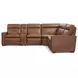 Dutch Cortado Brown Leather 6 Piece Modular Zero Gravity Power Reclining Sectional with Power Lumbar and USB Charging