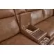 Dutch Cortado Brown Leather 6 Piece Modular Zero Gravity Power Reclining Sectional with Power Lumbar and USB Charging