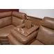 Dutch Cortado Brown Leather 6 Piece Modular Zero Gravity Power Reclining Sectional with Power Lumbar and USB Charging