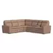 Dutch Desert Tan Leather 6 Piece Modular Zero Gravity Power Reclining Sectional with Power Lumbar and USB Charging
