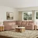Dutch Desert Tan Leather 6 Piece Modular Zero Gravity Power Reclining Sectional with Power Lumbar and USB Charging