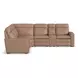 Dutch Desert Tan Leather 6 Piece Modular Zero Gravity Power Reclining Sectional with Power Lumbar and USB Charging