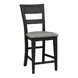 Oak Crossing Dark Chestnut and Gray Upholstered 5 Piece Extendable Gathering Dining Set