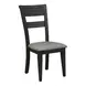 Oak Crossing Dark Chestnut and Gray Upholstered 5 Piece Extendable Trestle Base Dining Set