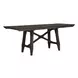 Oak Crossing Dark Chestnut and Gray Upholstered 6 Piece Extendable Gathering Dining Set