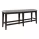 Oak Crossing Dark Chestnut and Gray Upholstered 6 Piece Extendable Gathering Dining Set