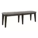 Oak Crossing Dark Chestnut and Gray Upholstered 6 Piece Extendable Trestle Base Dining Set