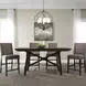 Oak Crossing Dark Chestnut and Gray 5 Piece Extendable Gathering Dining Set