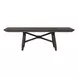 Oak Crossing Dark Chestnut and Gray 6 Piece Extendable Trestle Base Dining Set