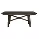 Oak Crossing Dark Chestnut and Gray 7 Piece Extendable Trestle Base Dining Set