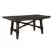 Oak Crossing Dark Chestnut and Gray 7 Piece Extendable Trestle Base Dining Set