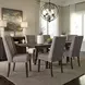 Oak Crossing Dark Chestnut and Gray 7 Piece Extendable Trestle Base Dining Set