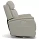 View Beige Leather Swivel Power Recliner With Power Headrest And Lumbar