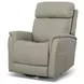 View Beige Leather Swivel Power Recliner With Power Headrest And Lumbar