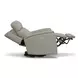 View Beige Leather Swivel Power Recliner With Power Headrest And Lumbar