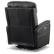 View Blue Leather Swivel Power Recliner With Power Headrest And Lumbar