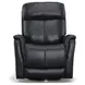 View Blue Leather Swivel Power Recliner With Power Headrest And Lumbar