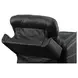 View Blue Leather Swivel Power Recliner With Power Headrest And Lumbar