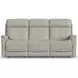View Dove Power Reclining 85" Sofa With Power Headrest And Lumbar
