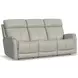 View Dove Power Reclining 85" Sofa With Power Headrest And Lumbar