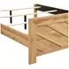 Corbin Natural Eastern King Panel Bed with Chevron Pattern