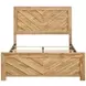 Corbin Natural Eastern King Panel Bed with Chevron Pattern