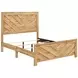 Corbin Natural Eastern King Panel Bed with Chevron Pattern