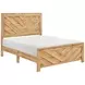 Corbin Natural Eastern King Panel Bed with Chevron Pattern