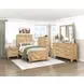 Corbin Natural Twin Panel Bed with Chevron Pattern