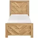 Corbin Natural Twin Panel Bed with Chevron Pattern