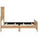 Corbin Natural Twin Panel Bed with Chevron Pattern