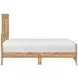 Corbin Natural Twin Panel Bed with Chevron Pattern
